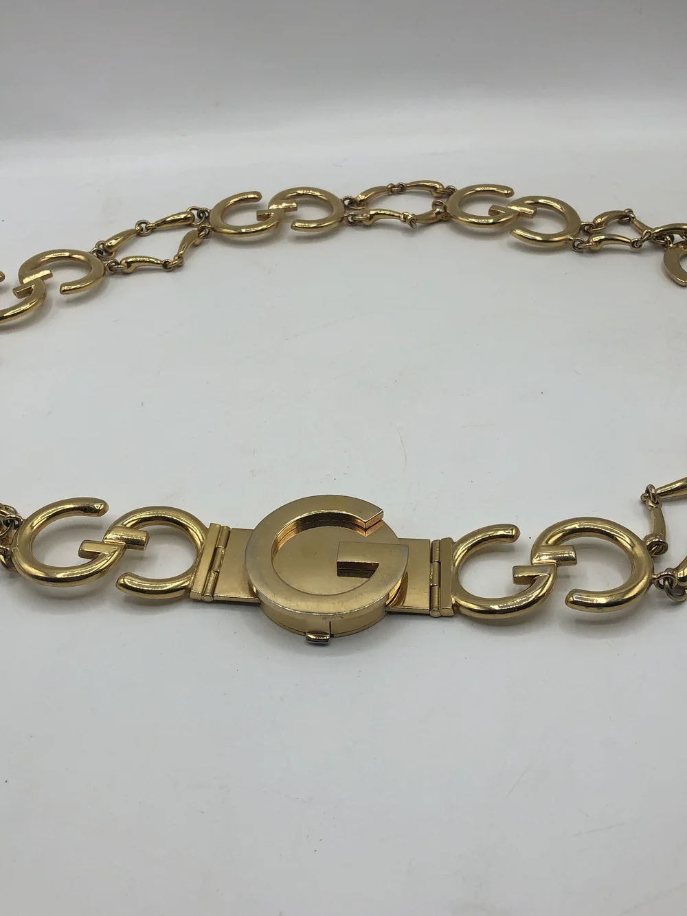 Gucci Gold Double Chain Waist Belt with Signature G Links